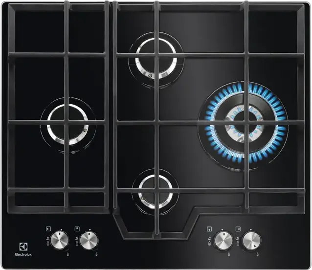 Plită pe gaz Electrolux KGG6456K, Negru