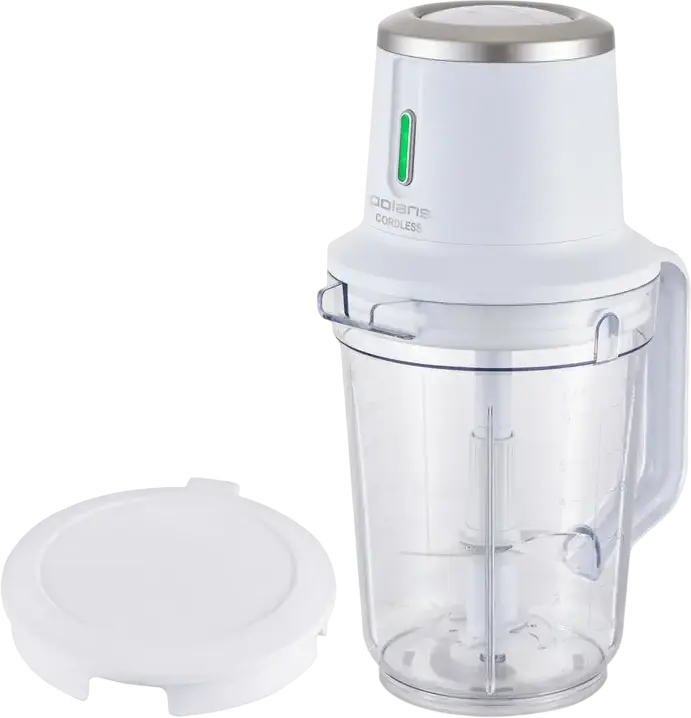 Polaris PTB 0435 Cordless Chopper, 400W Power, 1.5L Plastic Bowl, Stainless Steel Blades, 2 Speed Settings, USB Rechargeable, White