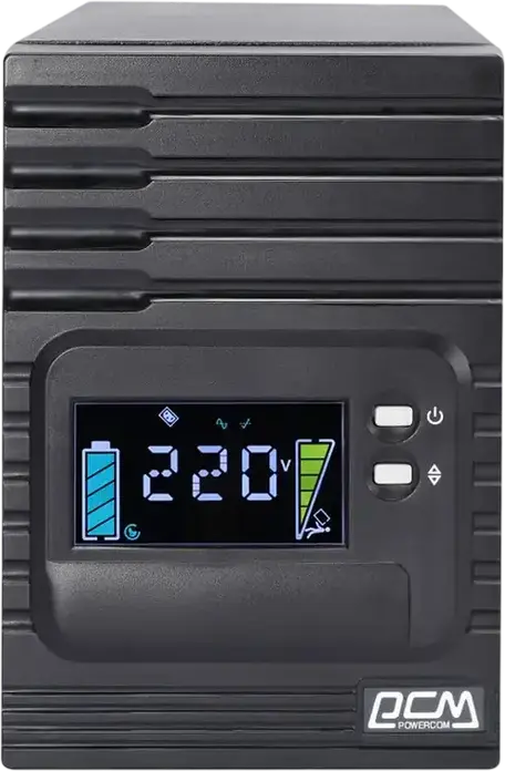 UPS PowerCom Smart King Pro SPT-3000 Line-Interactive, 3000VA / 2400W Pure Sine Wave Tower, Display LCD, Prize 8x IEC C13 + 1x C19, RS232/USB