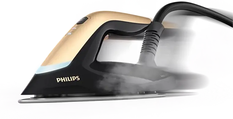 Philips PerfectCare 8000 Series PSG8140/80 Steam Generator Iron, 2700W, 8.5 bar Pressure, OptimalTEMP Technology, SteamGlide Elite Soleplate, Black Gold