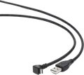 Cablexpert CCP-mUSB2-AMBM90-6 USB Type-A to Micro-USB 5-Pin Charging and Sync Cable, 90-Degree Angled Connector, TPE Material, 1.8m, Black