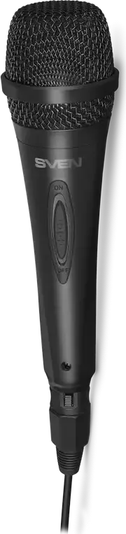 SVEN MK-130 Dynamic Cardioid Microphone, 60Hz-13kHz Frequency Response, Built-in Pop Filter, On/Off Switch, Wired with 3m Cable and XLR to 6.3mm Jack