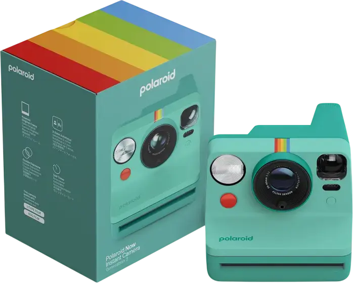 Polaroid Now Generation 3 Instant Camera, 2-Zone Autofocus, Double Exposure, Self-Timer, USB-C Charging, Compatible with i-Type and 600 Film