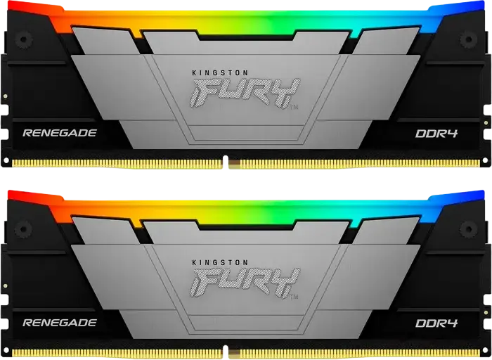 Kingston FURY Renegade DDR4 3200 MHz 64 GB RAM Memory UDIMM CUDIMM RGB Intel XMP 3.0 Certified High Performance SDRAM with Aluminium Heat Spreader