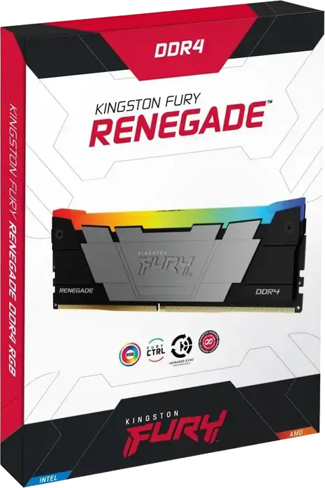 Kingston FURY Renegade DDR4 3200 MHz 64 GB RAM Memory UDIMM CUDIMM RGB Intel XMP 3.0 Certified High Performance SDRAM with Aluminium Heat Spreader