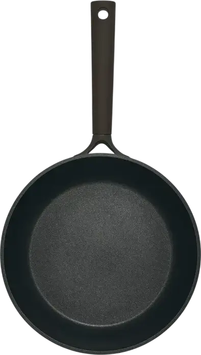 Resto Ascella 94010 Frying Pan, Recycled Die-Cast Aluminium, Pfluon Cookmark Non-Stick Coating, Induction Compatible, Ergonomic Handle, 26 cm, Black