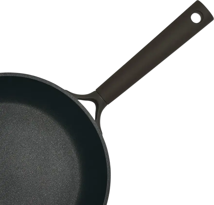 Resto Ascella 94010 Frying Pan, Recycled Die-Cast Aluminium, Pfluon Cookmark Non-Stick Coating, Induction Compatible, Ergonomic Handle, 26 cm, Black