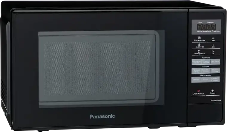 Panasonic NN-SB26MB Solo Microwave Oven, 20L Capacity, 800W Power, Digital Control, 9 Auto Programs, Quick 30 and Multi-stage Cooking, Black