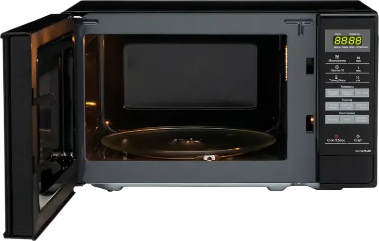 Panasonic NN-SB26MB Solo Microwave Oven, 20L Capacity, 800W Power, Digital Control, 9 Auto Programs, Quick 30 and Multi-stage Cooking, Black
