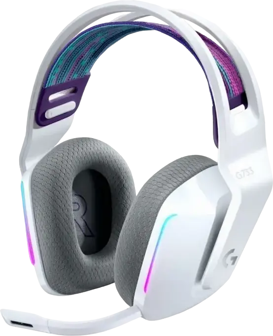Căști gaming Logitech G733, Wireless/Cu fir, Alb