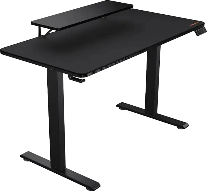 Cougar E-Star 120 Electric Gaming Desk, Motorized Height Adjustable 720-1170mm, MDF Top 120x60cm, Steel Frame, Memory Presets, Black