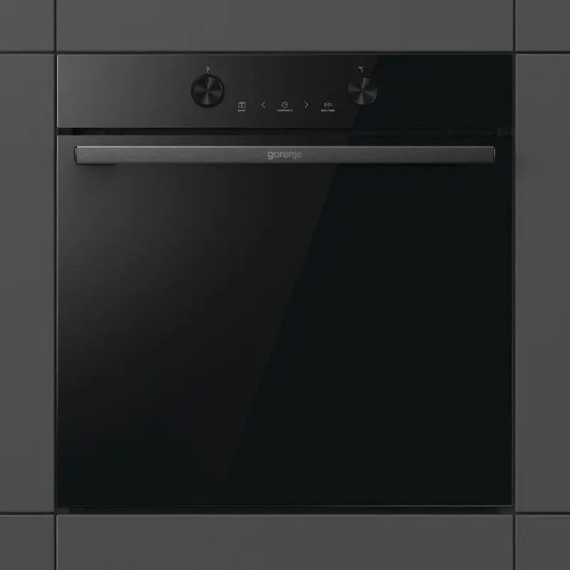Встраиваемый электрический духовой шкаф Gorenje BPS6737E04DBG, объем 77 л HomeMade, пиролитическая очистка, AirFry, функция Пицца, класс A+, черный