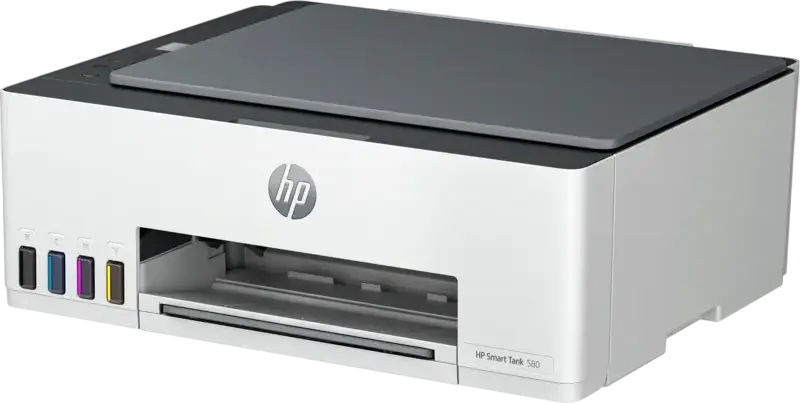 HP Smart Tank 580 All-in-One Wireless Ink Tank Printer - Print, Scan, Copy, Wi-Fi, Wi-Fi Direct, 1200x1200 dpi, A4, White and Grey