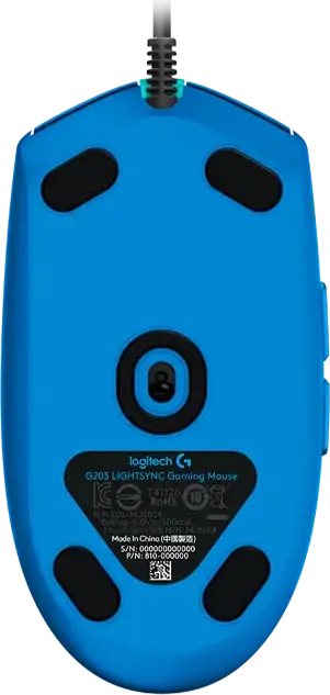Logitech G102 LIGHTSYNC Wired Gaming Mouse, Blue, Symmetrical Ambidextrous Design, 8000 DPI Sensor, 6 Programmable Buttons, RGB LIGHTSYNC, 85g