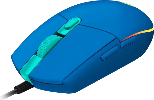 Logitech G102 LIGHTSYNC Wired Gaming Mouse, Blue, Symmetrical Ambidextrous Design, 8000 DPI Sensor, 6 Programmable Buttons, RGB LIGHTSYNC, 85g