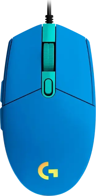 Logitech G102 LIGHTSYNC Wired Gaming Mouse, Blue, Symmetrical Ambidextrous Design, 8000 DPI Sensor, 6 Programmable Buttons, RGB LIGHTSYNC, 85g