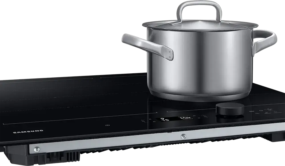 Samsung NZ64B7799FK Built-in Induction Cooktop, 4 Zones, Vitroceramic Glass, 7.4 kW, SmartThings, Rotary & Tactile Controls, Black, 59x52 cm
