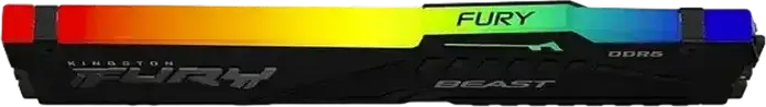 Memorie RAM Kingston FURY Beast RGB DDR5 64GB Kit (2x32GB) 6000MHz CL30 KF560C30BBEAK2-64 cu Intel XMP 3.0 si AMD EXPO, Radiator Negru