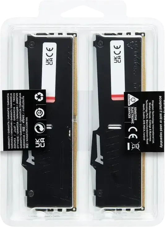 Memorie RAM Kingston FURY Beast RGB DDR5 64GB Kit (2x32GB) 6000MHz CL30 KF560C30BBEAK2-64 cu Intel XMP 3.0 si AMD EXPO, Radiator Negru