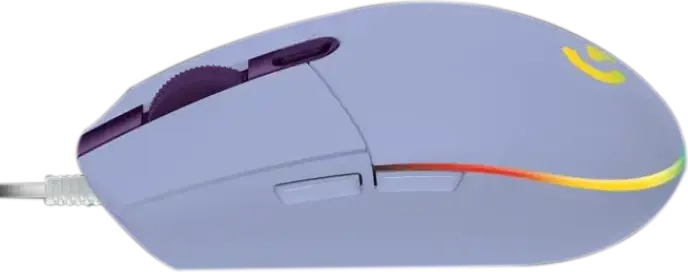 Logitech G102 LIGHTSYNC Wired Gaming Mouse, Lilac, Symmetrical Ambidextrous Design, 8000 DPI Sensor, 6 Programmable Buttons, RGB LIGHTSYNC, 85g