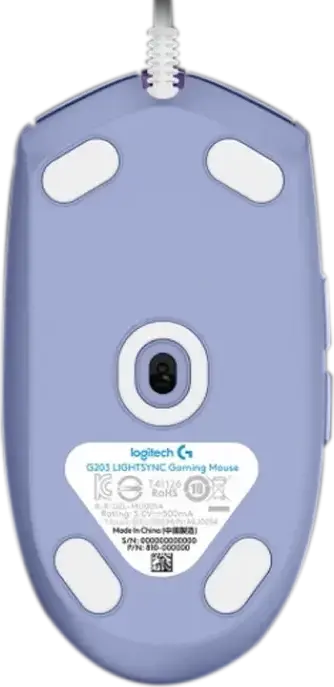 Logitech G102 LIGHTSYNC Wired Gaming Mouse, Lilac, Symmetrical Ambidextrous Design, 8000 DPI Sensor, 6 Programmable Buttons, RGB LIGHTSYNC, 85g