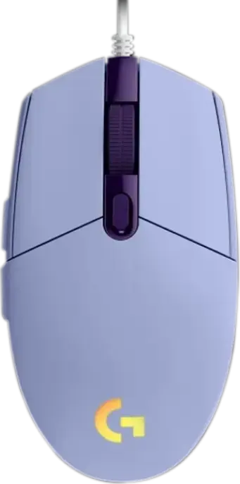 Logitech G102 LIGHTSYNC Wired Gaming Mouse, Lilac, Symmetrical Ambidextrous Design, 8000 DPI Sensor, 6 Programmable Buttons, RGB LIGHTSYNC, 85g