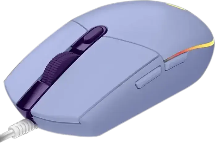 Logitech G102 LIGHTSYNC Wired Gaming Mouse, Lilac, Symmetrical Ambidextrous Design, 8000 DPI Sensor, 6 Programmable Buttons, RGB LIGHTSYNC, 85g