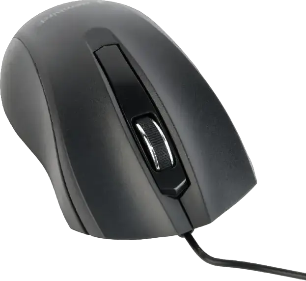 Gembird MUS-3B-01 Wired Optical Mouse, 1000 DPI, 3 Buttons, Ambidextrous, USB Interface, 1.35m Cable, Black, Windows Compatible