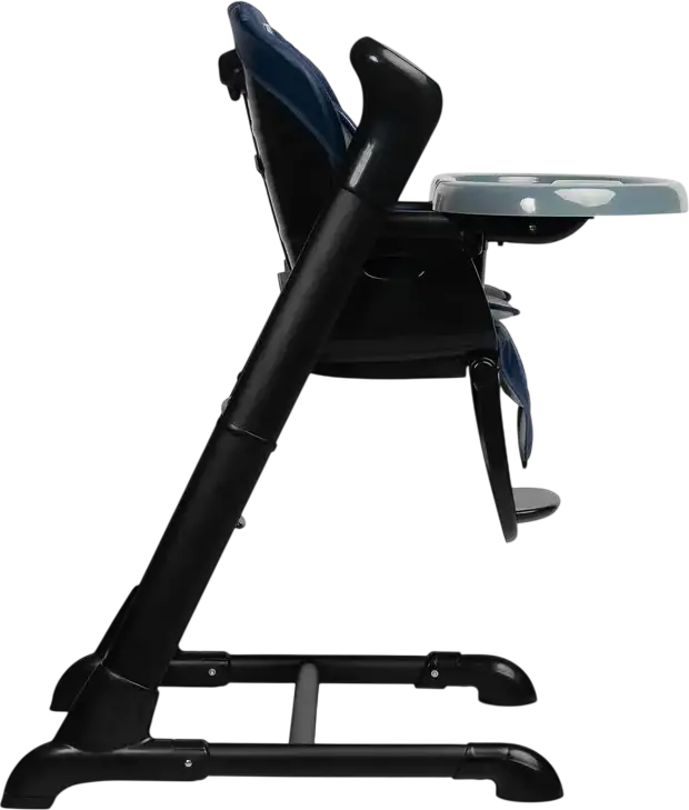 Caretero Indigo 2-in-1 High Chair and Electric Swing, Aluminum Frame, 5-Point Harness, Adjustable Height & Backrest, Double Tray, for Newborns to 15kg