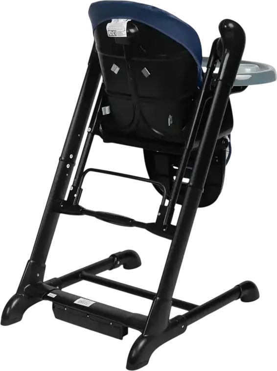 Caretero Indigo 2-in-1 High Chair and Electric Swing, Aluminum Frame, 5-Point Harness, Adjustable Height & Backrest, Double Tray, for Newborns to 15kg