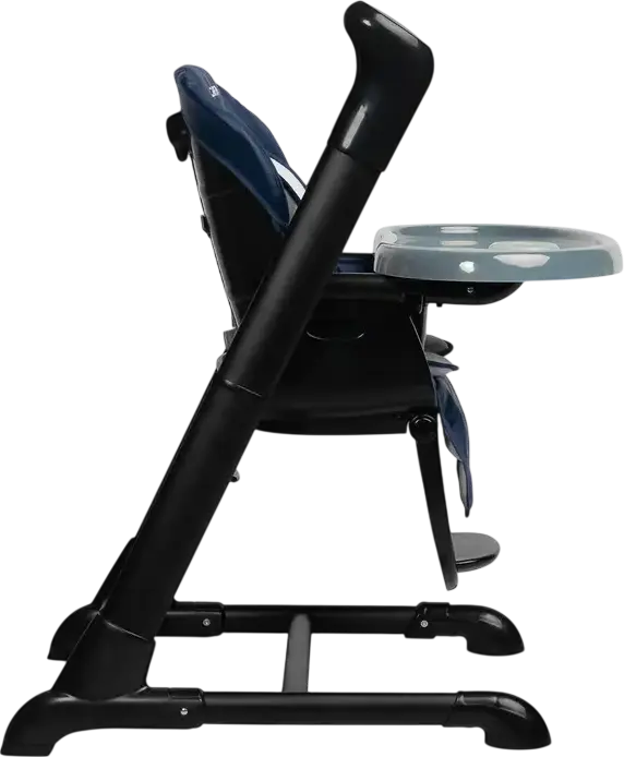 Caretero Indigo 2-in-1 High Chair and Electric Swing, Aluminum Frame, 5-Point Harness, Adjustable Height & Backrest, Double Tray, for Newborns to 15kg
