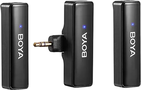 Microfon portabil pentru înregistrare vocală Boya Boyalink, Fără fir, Negru