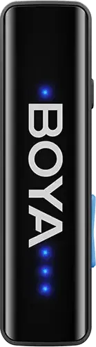 Sistem Microfon Lavaliere Wireless Boya Boyalink, Condensator Omnidirecțional, Raza 300m, Anulare Zgomot, Etui Încărcare, Adaptori USB-C/Lightning/3.5mm