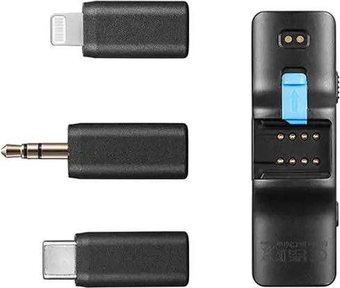 Sistem Microfon Lavaliere Wireless Boya Boyalink, Condensator Omnidirecțional, Raza 300m, Anulare Zgomot, Etui Încărcare, Adaptori USB-C/Lightning/3.5mm