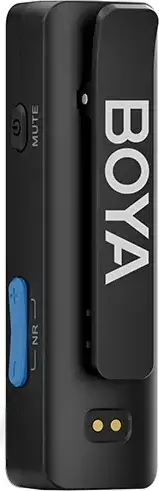 Sistem Microfon Lavaliere Wireless Boya Boyalink, Condensator Omnidirecțional, Raza 300m, Anulare Zgomot, Etui Încărcare, Adaptori USB-C/Lightning/3.5mm