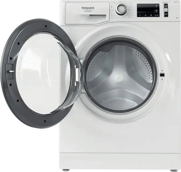 Стиральная машина Hotpoint-Ariston NM11 847 WS A EU с фронтальной загрузкой, 8 кг, 1400 об/мин, класс энергопотребления A, инверторный двигатель, пар