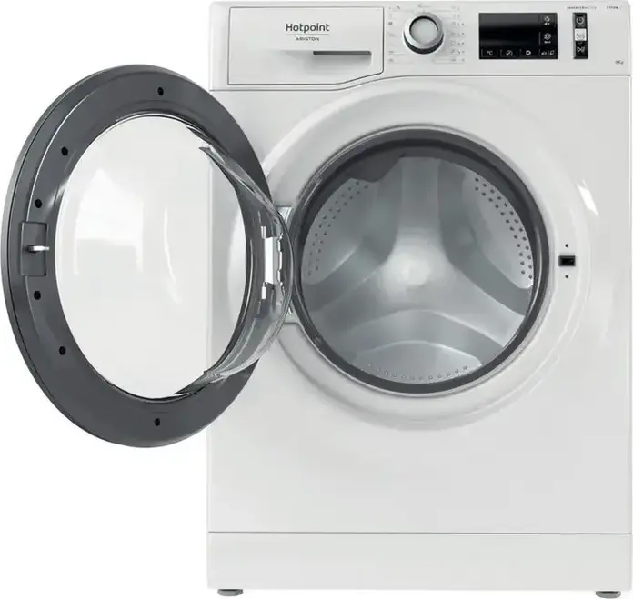 Стиральная машина Hotpoint-Ariston NM11 847 WS A EU с фронтальной загрузкой, 8 кг, 1400 об/мин, класс энергопотребления A, инверторный двигатель, пар