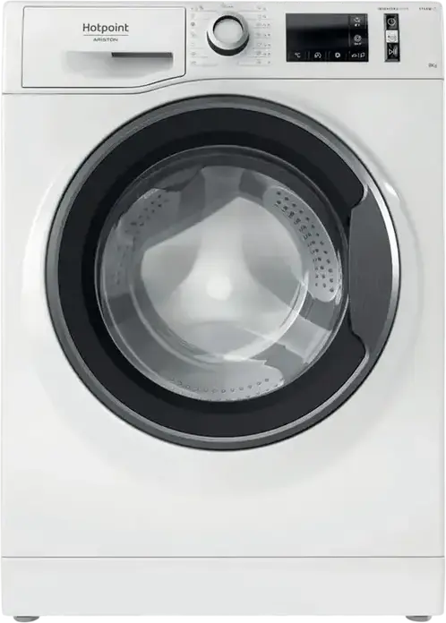 Стиральная машина Hotpoint-Ariston NM11 847 WS A EU с фронтальной загрузкой, 8 кг, 1400 об/мин, класс энергопотребления A, инверторный двигатель, пар