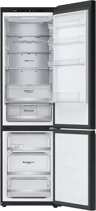 Frigider LG GBB72TW9DQ Combinat cu Congelator Jos, Capacitate 387L, Total No Frost, DoorCooling+, Linear Inverter, ThinQ, Alb, 203cm