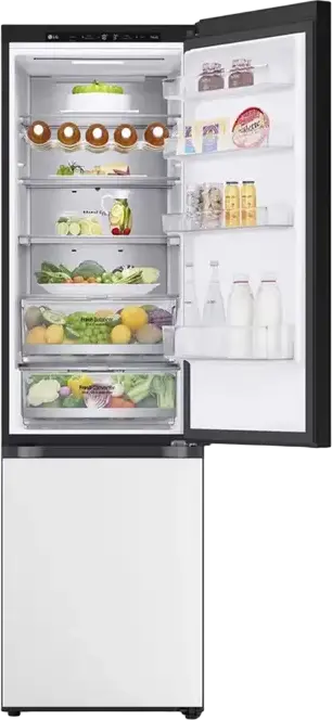 Frigider LG GBB72TW9DQ Combinat cu Congelator Jos, Capacitate 387L, Total No Frost, DoorCooling+, Linear Inverter, ThinQ, Alb, 203cm