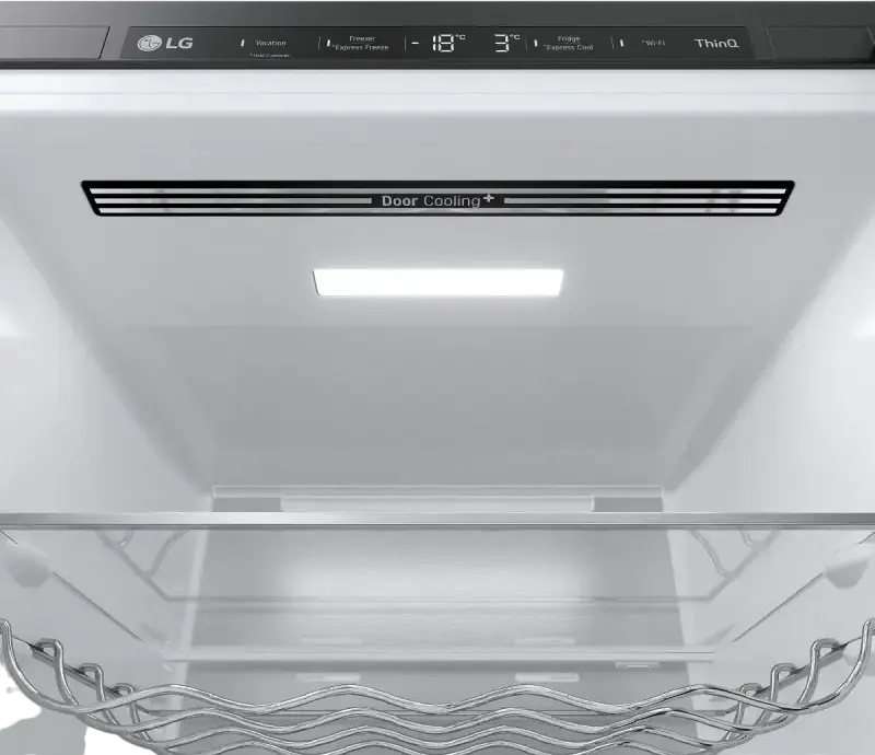 Frigider LG GBB72TW9DQ Combinat cu Congelator Jos, Capacitate 387L, Total No Frost, DoorCooling+, Linear Inverter, ThinQ, Alb, 203cm