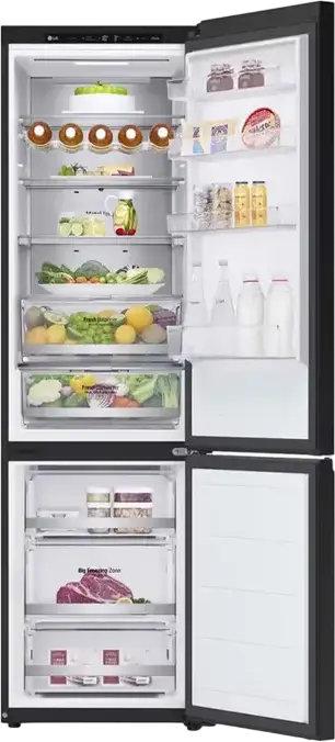 Frigider LG GBB72TW9DQ Combinat cu Congelator Jos, Capacitate 387L, Total No Frost, DoorCooling+, Linear Inverter, ThinQ, Alb, 203cm