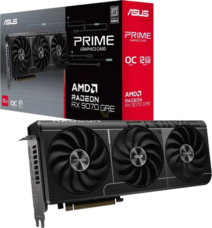 Placă Video ASUS PRIME-RX9070GRE-O12G-EVO, 12GB GDDR6 192bit