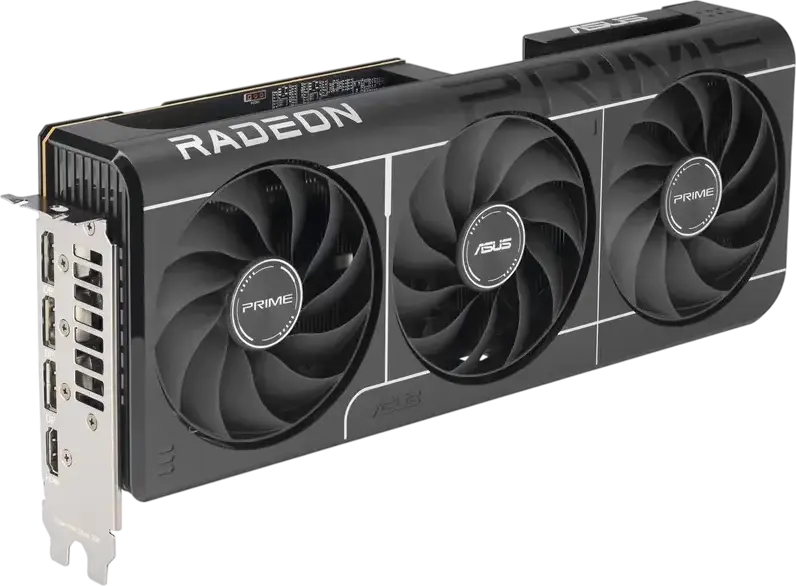 Placă Video ASUS Prime Radeon RX 9070 GRE PRIME-RX9070GRE-O12G-EVO, 12GB GDDR6, Navi 48, PCIe 5.0, Răcire cu Triplu Ventilator, SFF Ready, 3x DP 2.1a, 1x HDMI 2.1b