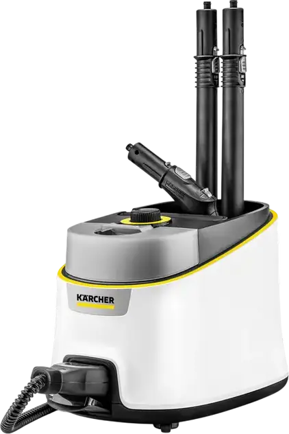 Пароочиститель Karcher SC 4 Deluxe Iron EasyFix 1.513-462.0, 2200 Вт, 4 бар, съемный бак 1300 мл, с паровым утюгом и насадкой EasyFix, белый