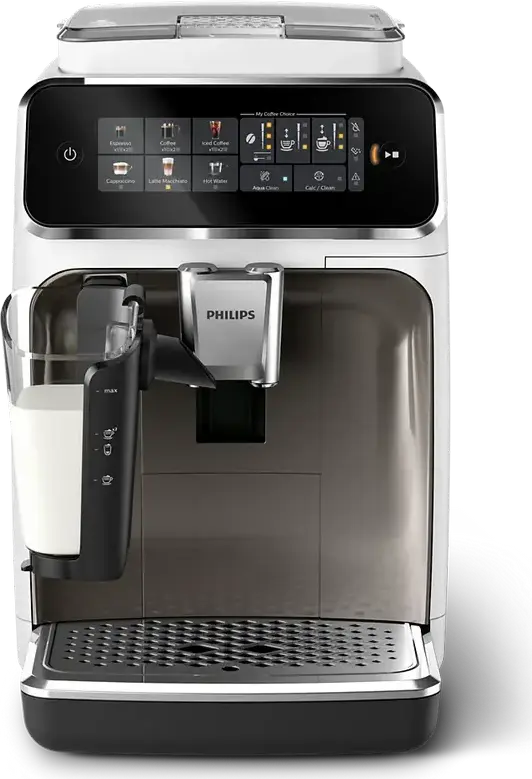 Philips EP3343/90 Series 3300 Fully-Automatic Espresso Machine, LatteGo Milk Frother, Ceramic Grinder 12 Settings, 15 Bar, 1.8L Tank, Stainless Steel