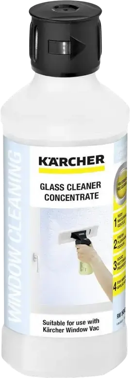 Karcher Detergent concentrat pentru curățarea suprafețelor din sticlăKarcher 6.295-772.0 RM 500*, 500 ml