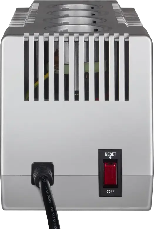 SVEN VR-F1500 Relay Automatic Voltage Regulator, 1500VA/500W, 4 Sockets, Surge Protection, Overload and Short Circuit Protection, Grey, Wall Mountable