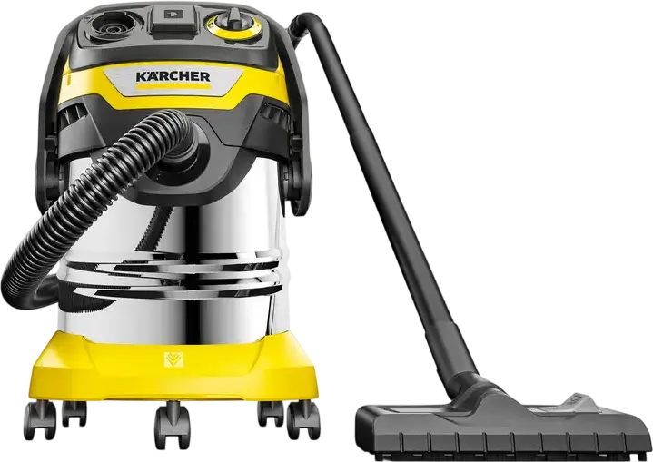 Aspirator cu filtrare pentru umezeala si uscat Karcher WD 5 P S V-25/5/22, 1200W, rezervor inox 25L, priza integrata pentru scule, functie suflare