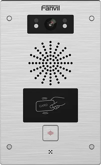 Fanvil i32V IP Intercom, 2 SIP Lines, HD Camera with Night Vision, Die-cast Aluminum Housing, PoE, Wall-mountable, Grey